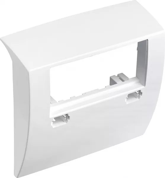 planet wattohm-cadre 45mmx45mm - 2 postes - pour plinthe keva 125mmx20mm - pvc blanc artic (11093)