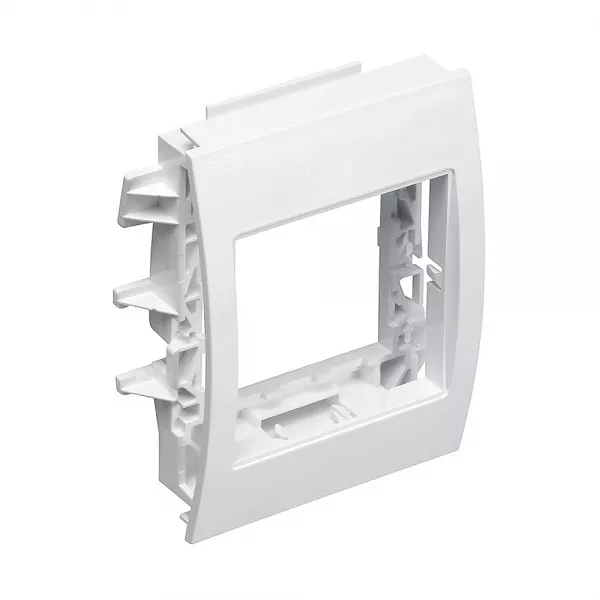 planet wattohm-cadre pour montage appareillage 45x45mm sur corniche keva 80x80mm - pvc blanc (12239)