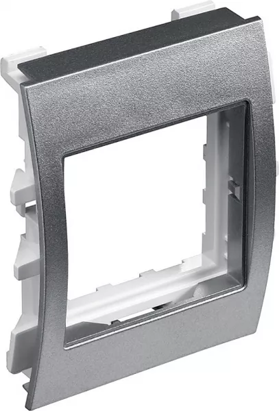 planet wattohm-cadre pour montage appareillage sur corniche logix 80x80-pvc couleur aluminium (32552)