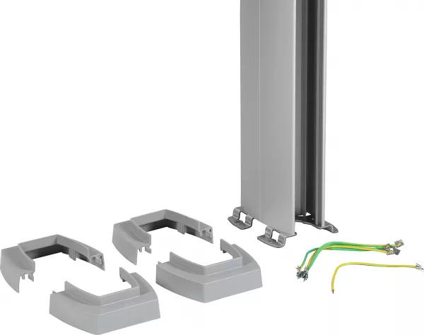 planet wattohm-colonne 2 compartiments logix 3,92m aluminium (pw32322)