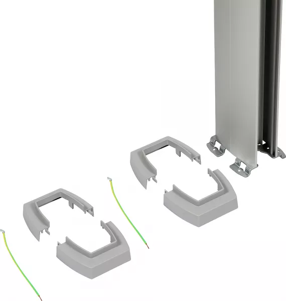 planet wattohm-colonne 2 cpts logix 2,67m aluminium avec couvercles pvc blanc (pw32321)