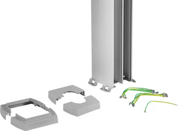 planet wattohm-colonne 4 compartiments logix 2,70m aluminium (pw32340)