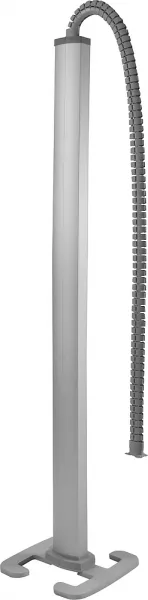 planet wattohm-colonne mobile 2 compartiments logix 2m aluminium (pw32324)