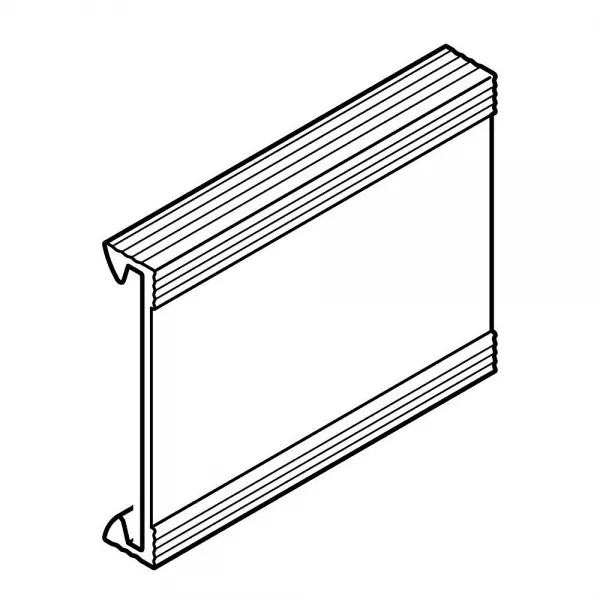 planet wattohm-couvercle compl�mentaire largeur 60mm -longueur 2m -pour goulotte segma bsi 60mm (26212)