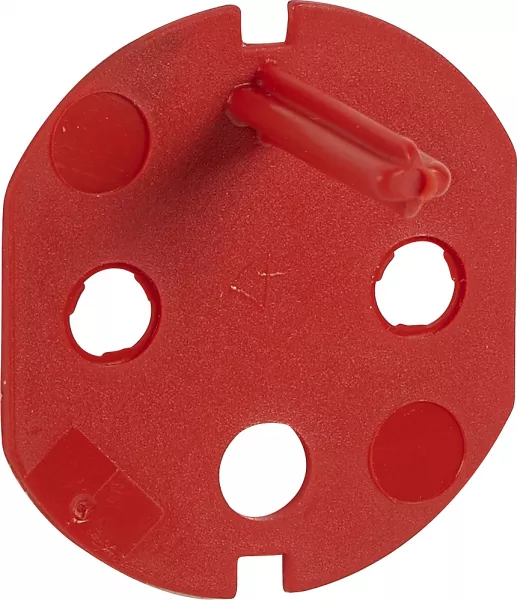 planet wattohm-d�trompeur logix pour fiche 2p+t - avec adh�sif pour fixation - rouge ral 3020 (pw49700)