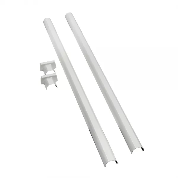 planet wattohm-deux-demi couvercles et deux-demi capots en pvc pour perche - gris (pw32370)