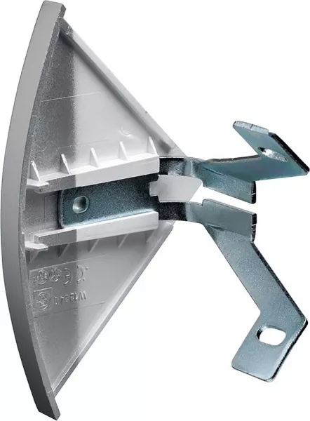 planet wattohm-embout pour corniche logix 80x80mm - pvc couleur aluminium (32550)
