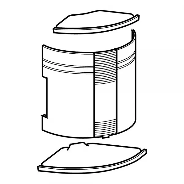 planet wattohm-fond d\'angle ext�rieur vdi - pour goulottes logix universel - pvc blanc artic (48193)