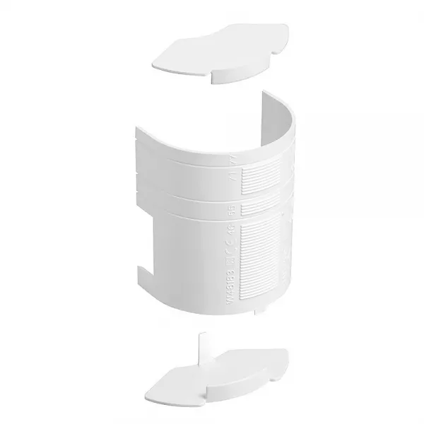 planet wattohm-fond d\'angle ext�rieur vdi-pour goulottes logix 45 sauf 50x50mm-pvc blanc artic (48183)
