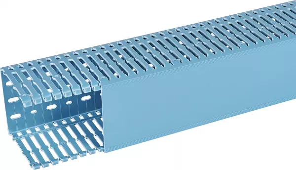 planet wattohm-goulotte de c�blage segma bsi - 100x100mm - fond+couvercle -longueur 2m-pvc bleu (33050)