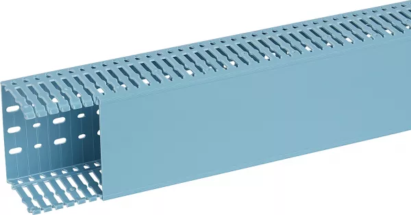 planet wattohm-goulotte de c�blage segma bsi - 120x80mm - fond+couvercle - longueur 2m-pvc bleu (33049)
