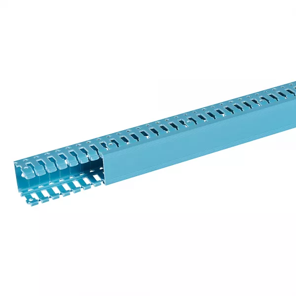 planet wattohm-goulotte de c�blage segma bsi - 40x40mm - fond+couvercle - longueur 2m -pvc bleu (33042)
