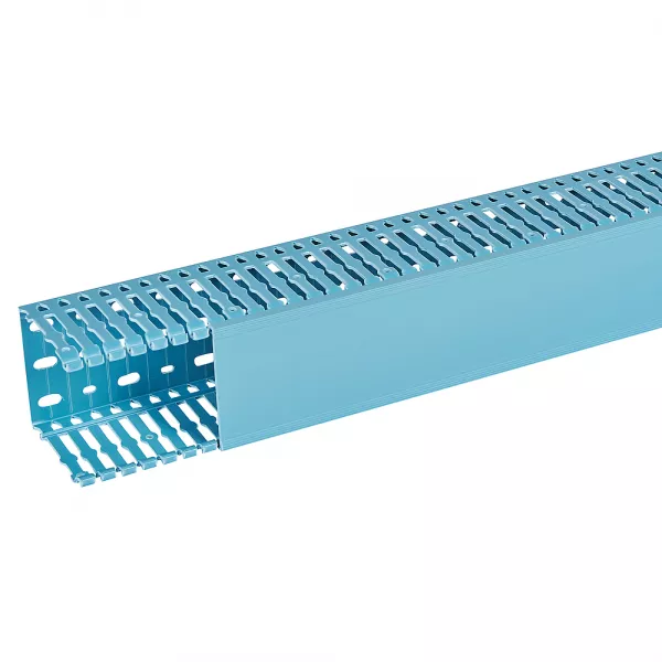 planet wattohm-goulotte de c�blage segma bsi - 80x80mm - fond+couvercle - longueur 2m -pvc bleu (33048)