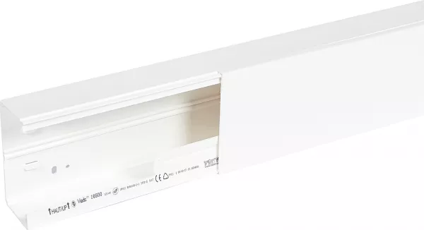 planet wattohm-goulotte distribution viadis 120x60mm-fond+couvercle-1 compart-longueur 2m-blanc (16500)