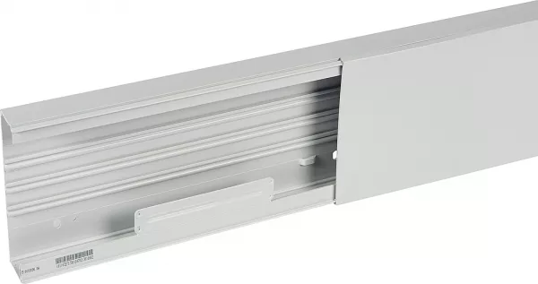 planet wattohm-goulotte distribution viadis 150x40mm-fond+couvercle-1 compart-longueur 2m-gris (16470)