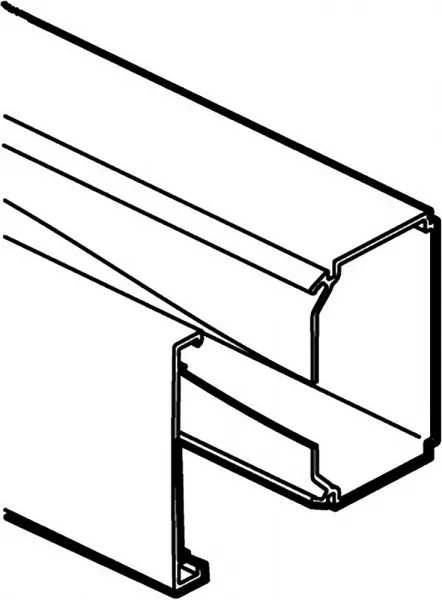 planet wattohm-goulotte distribution viadis 16x12,5mm-fond+couvercle-1 compartiment-longueur 2m (14225)