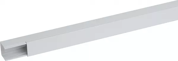 planet wattohm-goulotte distribution viadis 40x40mm-fond+couvercle-1 compart-longueur 2m-gris (16350)