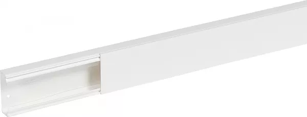 planet wattohm-goulotte distribution viadis 60x25mm-fond+couvercle-1 compart-longueur 2m-blanc (16300)
