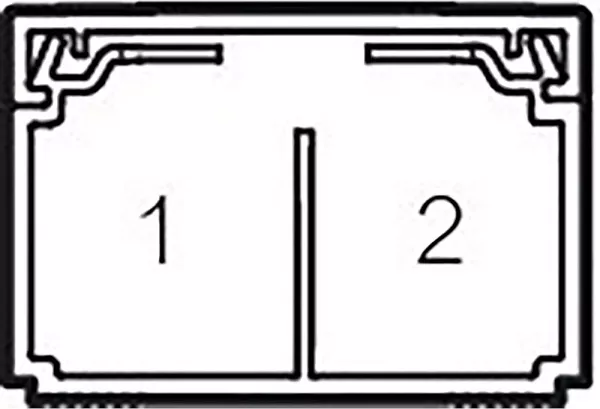 planet wattohm-goulotte distribution viadis 60x40mm-fond+couvercle-2 compart-longueur 2m-blanc (16380)