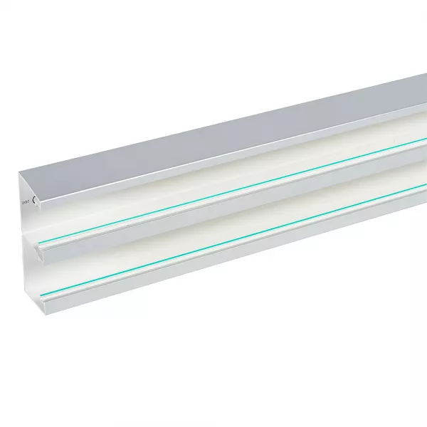 planet wattohm-goulotte logix 45 - 130x50 - 2 compartiment -2m-livr� sans couvercle-pvc alumnic (68334)