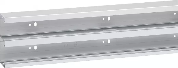 planet wattohm-goulotte logix 45 - 130x50mm-2 compartiments-fond livr� sans couvercle-aluminium (32609)