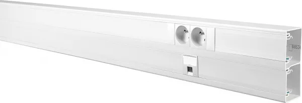 planet wattohm-goulotte logix 45 - 160x50 - 3 compartiments - 2m -livr� sans couvercle-pvc noir (68237)