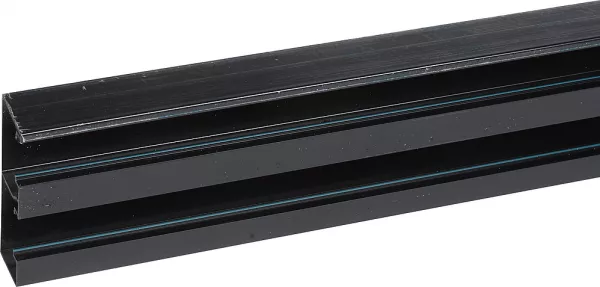 planet wattohm-goulotte logix 45 - 160x50mm - 2 compartiments - livr� sans couvercle - pvc noir (68235)