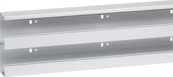 planet wattohm-goulotte logix 45 - 160x50mm-2 compartiments-fond livr� sans couvercle-aluminium (32614)
