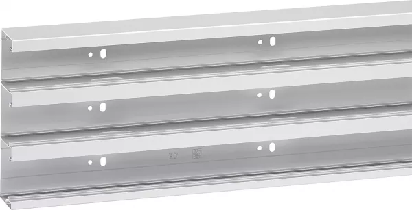 planet wattohm-goulotte logix 45 - 190x50mm-3 compartiments-fond livr� sans couvercle-aluminium (32619)