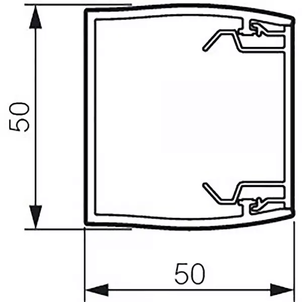 planet wattohm-goulotte logix 45 - 50x50mm - 1 compartiment - 2m -livr� sans couvercle-pvc noir (68227)
