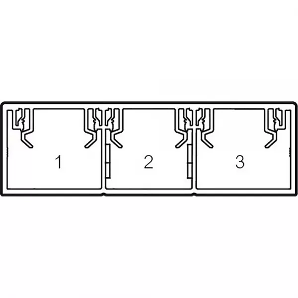 planet wattohm-goulotte logix 45-160x50-3 compartiment-livr� sans couvercle-pvc alumnic ral9006 (68337)