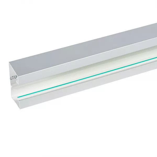 planet wattohm-goulotte logix 45-85x50mm-1 compartiment-2m-livr� sans couvercle-pvc aluminium (68333)