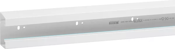 planet wattohm-goulotte logix 45-85x50mm-1 compartiment-2m-livr� sans couvercle-pvc blanc artic (68033)