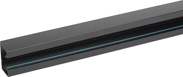 planet wattohm-goulotte logix 45-85x50mm-1 compartiment-2m-livr� sans couvercle-pvc noir (68233)
