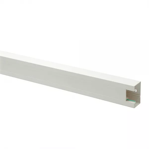 planet wattohm-goulotte logix 45-85x50mm-1 compartiment-3m-livr� sans couvercle-pvc blanc artic (48700)