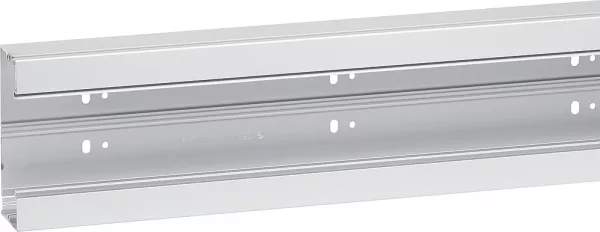 planet wattohm-goulotte logix universel - 130x50mm - 1 compartiment - sans couvercle -aluminium (48206)