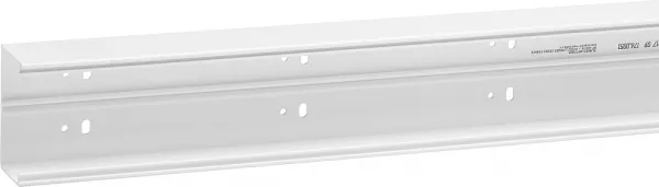 planet wattohm-goulotte logix universel - 85x50mm-1 compartiment-sans couvercle-pvc blanc artic (48000)