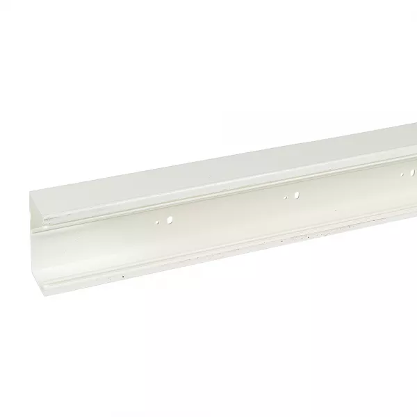 planet wattohm-goulotte logix universel-100x50mm-1 compartiment-sans couvercle-pvc blanc artic (48032)