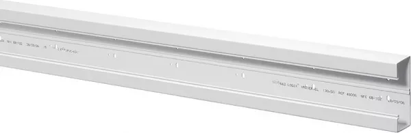 planet wattohm-goulotte logix universel-130x50mm-1 compartiment-sans couvercle-pvc blanc artic (48006)