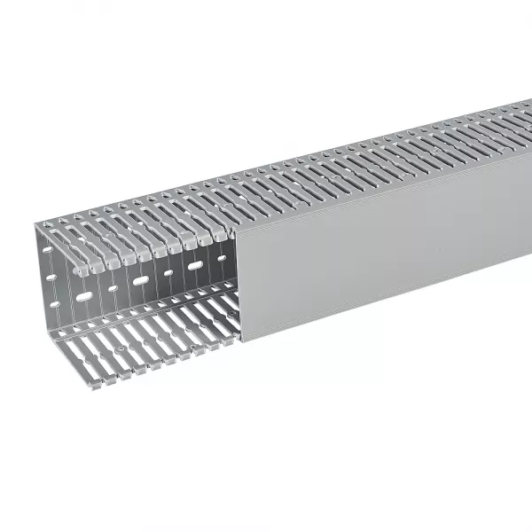 planet wattohm-goulotte segma 100mmx100mm - pas de 6mm � 6,5mm - 1 couvercle - longueur 2m -pvc (21174)