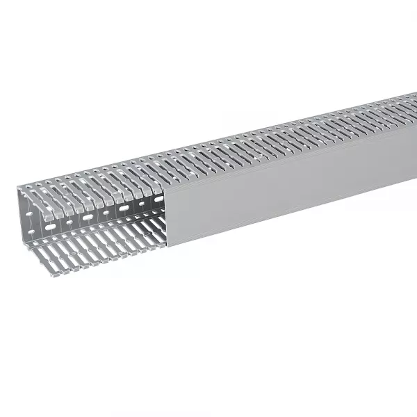 planet wattohm-goulotte segma 80mmx100mm - pas de 6mm � 6,5mm - 1 couvercle - longueur 2m - pvc (21173)
