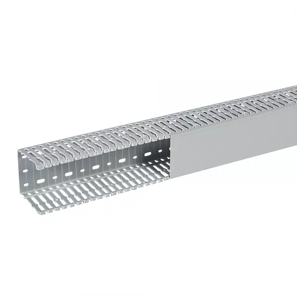 planet wattohm-goulotte segma 80mmx80mm - pas de 6mm � 6,5mm - 1 couvercle - longueur 2m - pvc (21168)