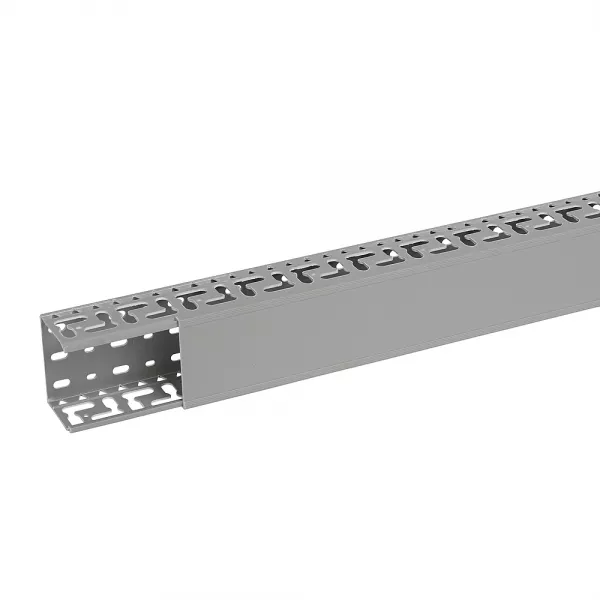planet wattohm-goulotte segma oblongue 80mmx60mm - pas de 50mm - 1 couvercle - longueur 2m -pvc (23046)