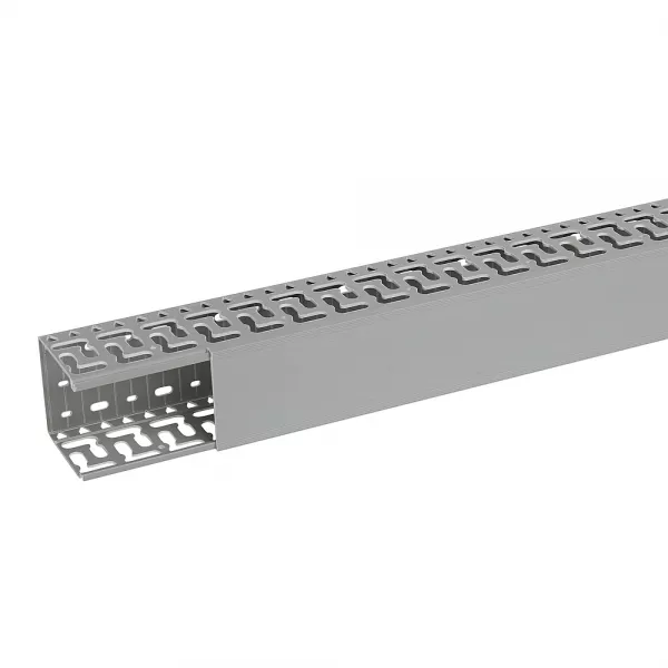 planet wattohm-goulotte segma oblongue 80mmx80mm - pas de 50mm - 1 couvercle - longueur 2m -pvc (23051)