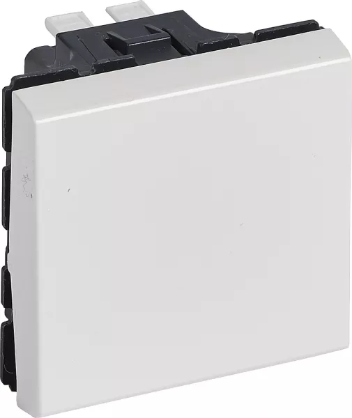 planet wattohm-interrupteur ou va-et-vient logix - 2 modules - bornes auto - blanc artic (49007)