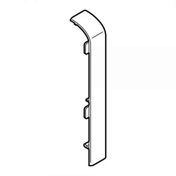 planet wattohm-joint de couvercle recouvrant pour plinthe keva 80mmx20mm - pvc blanc artic (11746)