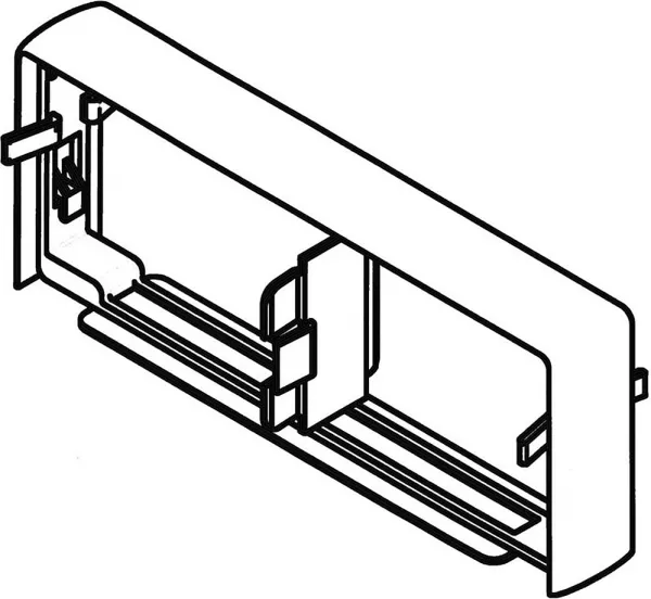 planet wattohm-joint de fond - pour goulotte logix universel et zh 190x50mm - pvc blanc artic (48178)