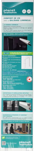planet wattohm-kit contournement de porte - led blanc - pour moulure keva led system 40x12,5mm (14081)