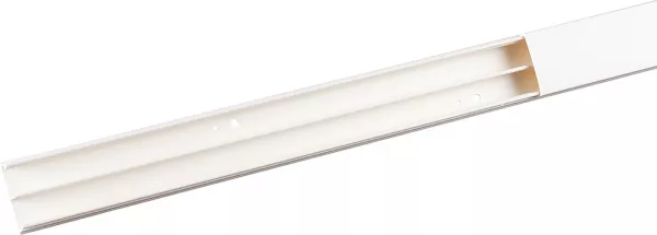 planet wattohm-moulure keva 32mmx15mm-fond+couvercle-2 compartiments-longueur 2,10m-blanc artic (11540)
