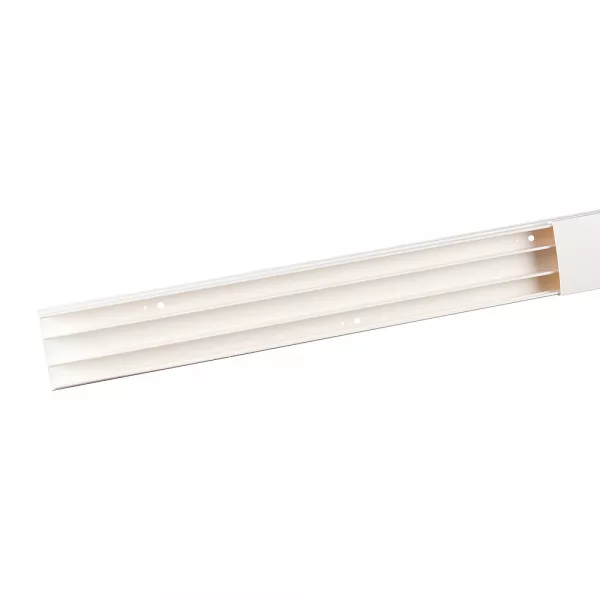 planet wattohm-moulure keva 50mmx15mm - fond+couvercle-3 compartiments-longueur 2m-blanc artic (11561)